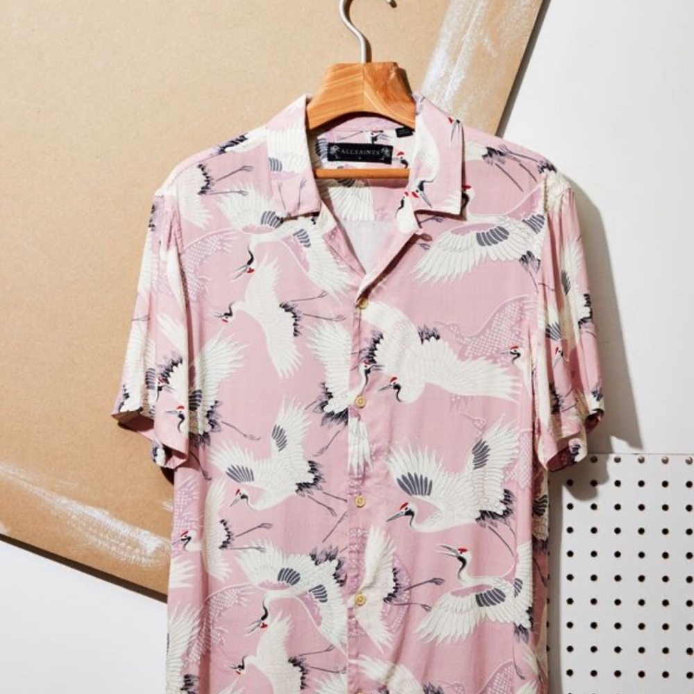 Allsaints Mens Tsuru Aloha button down shirt Medium